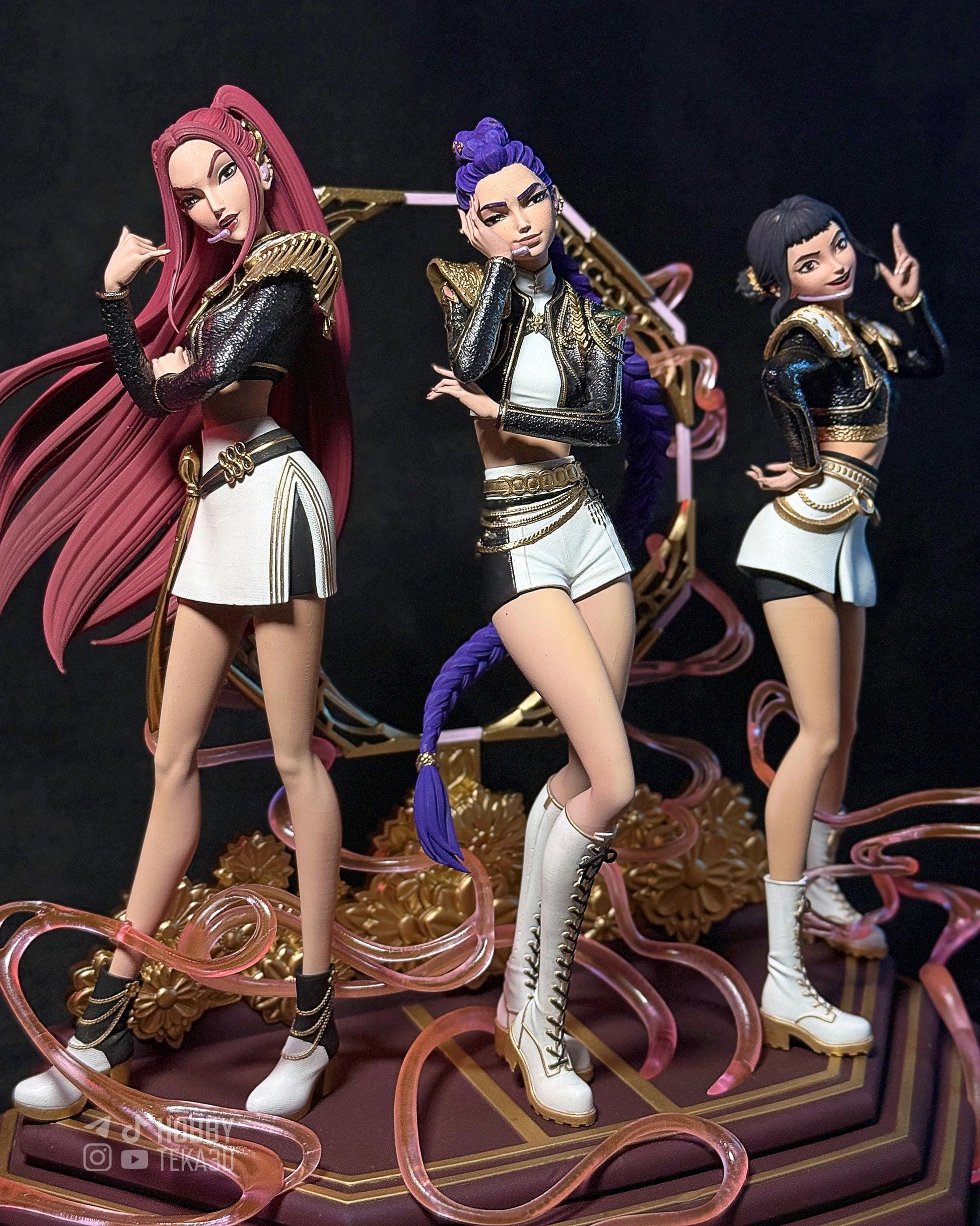 Anime Idol Dancer Resin Statue and DIY Kit – Painted or Unpainted – 1/8 and 1/6 Scale – by Bulkamancer – Clear Pink Ribbon – photo 10
