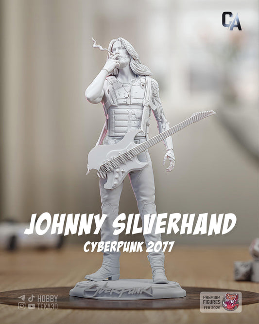 Neon Rocker Resin Statue and DIY Kit – Painted or Unpainted – 1/8 and 1/6 Scale – by CA3D – Guitar Figure – photo 1