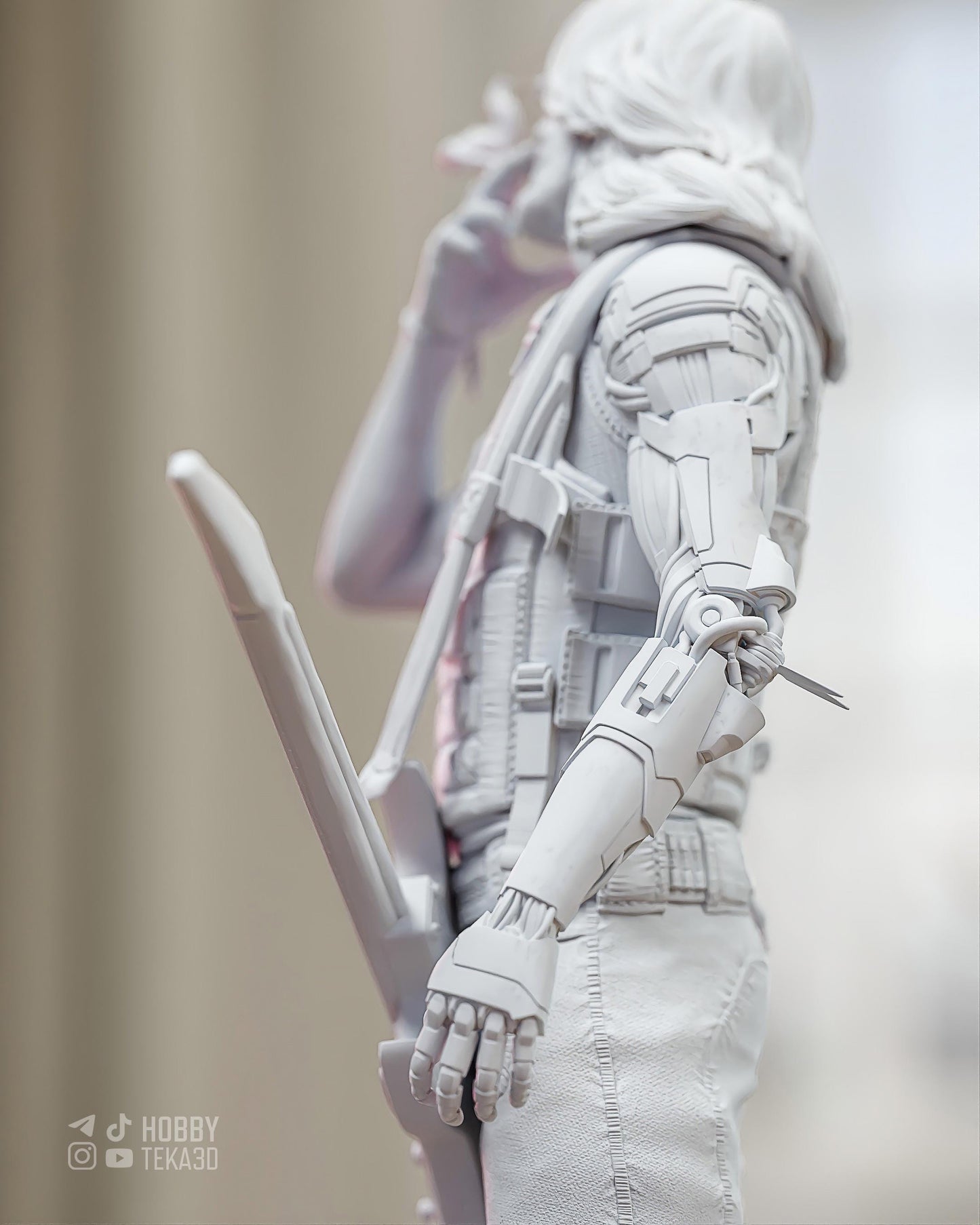 Neon Rocker Resin Statue and DIY Kit – Painted or Unpainted – 1/8 and 1/6 Scale – by CA3D – Guitar Figure – photo 6