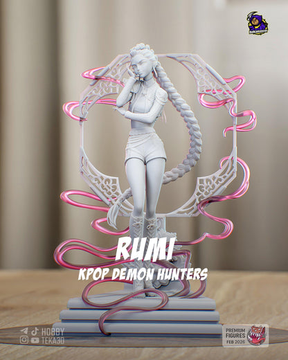 Anime Idol Dancer Resin Statue and DIY Kit – Painted or Unpainted – 1/8 and 1/6 Scale – by Bulkamancer – Clear Pink Ribbon – photo 1