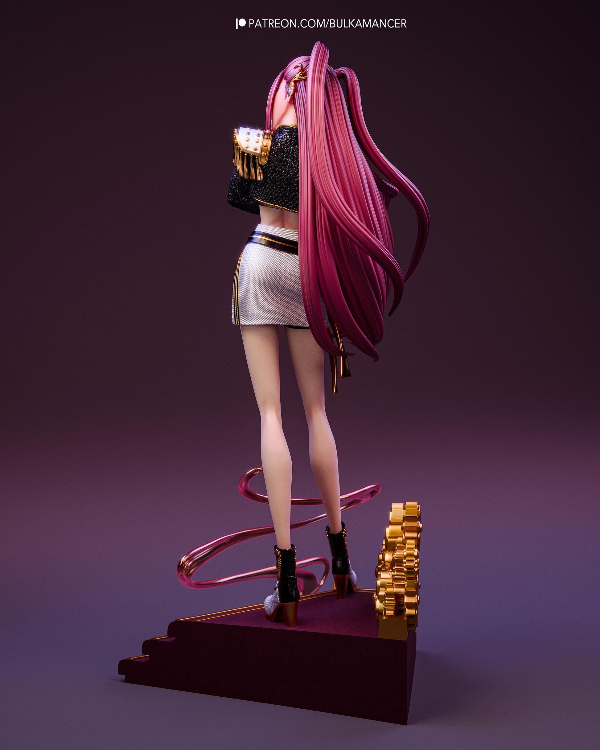 Pop Idol Heroine Resin Statue and DIY Kit – Painted or Unpainted – 1/8 and 1/6 Scale – by Bulkamancer – Clear Pink Ribbon – photo 5