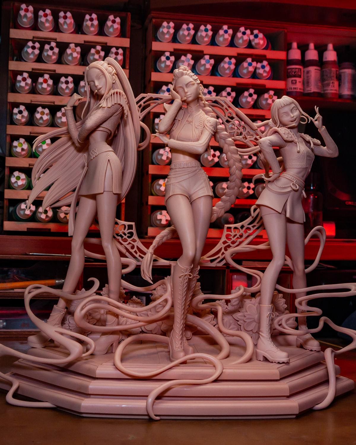 Painted or Unpainted Anime Pop Idol Resin Figure – 1/8 and 1/6 Scale by Bulkamancers, Clear Ribbon Effects – photo 2