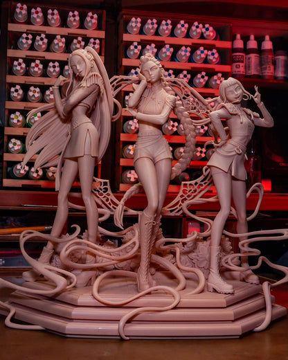 Painted or Unpainted Anime Pop Idol Resin Figure – 1/8 and 1/6 Scale by Bulkamancers, Clear Ribbon Effects – photo 2