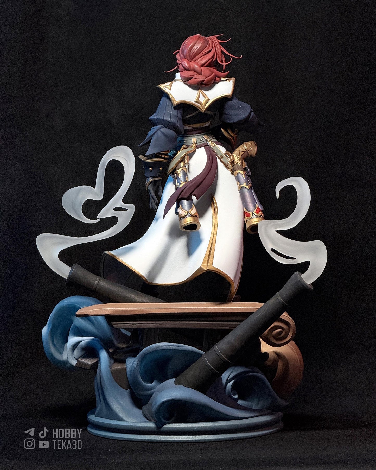 Sea Rogue Resin Statue and DIY Kit – Painted or Unpainted – 1/8 and 1/6 Scale – by Bulkamancers – Clear Wave Ship Base – photo 3