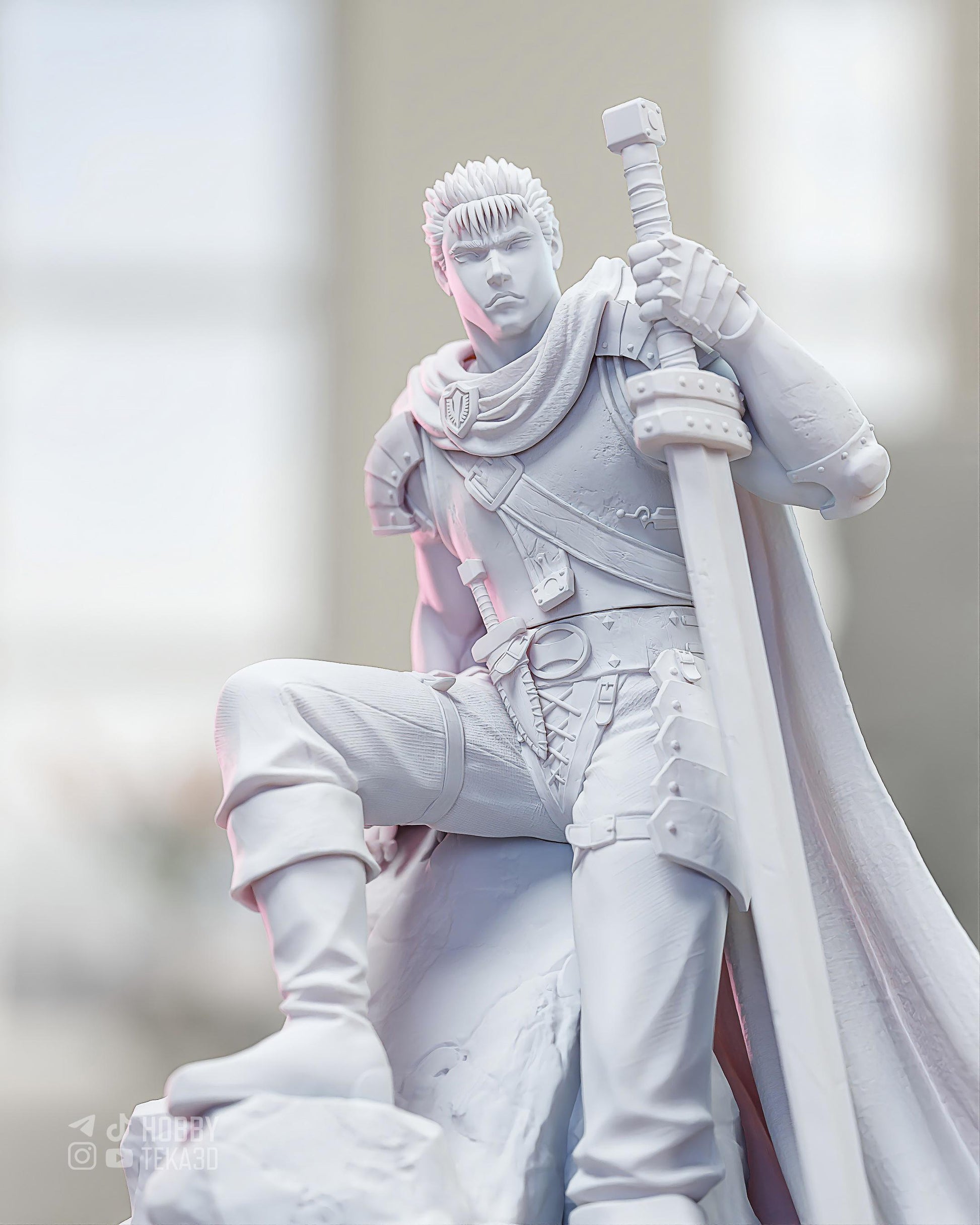 Dark Fantasy Swordsman Resin Statue and DIY Kit – Painted or Unpainted – 1/8 and 1/6 Scale – by Bulkamancers – Giant Sword – photo 14