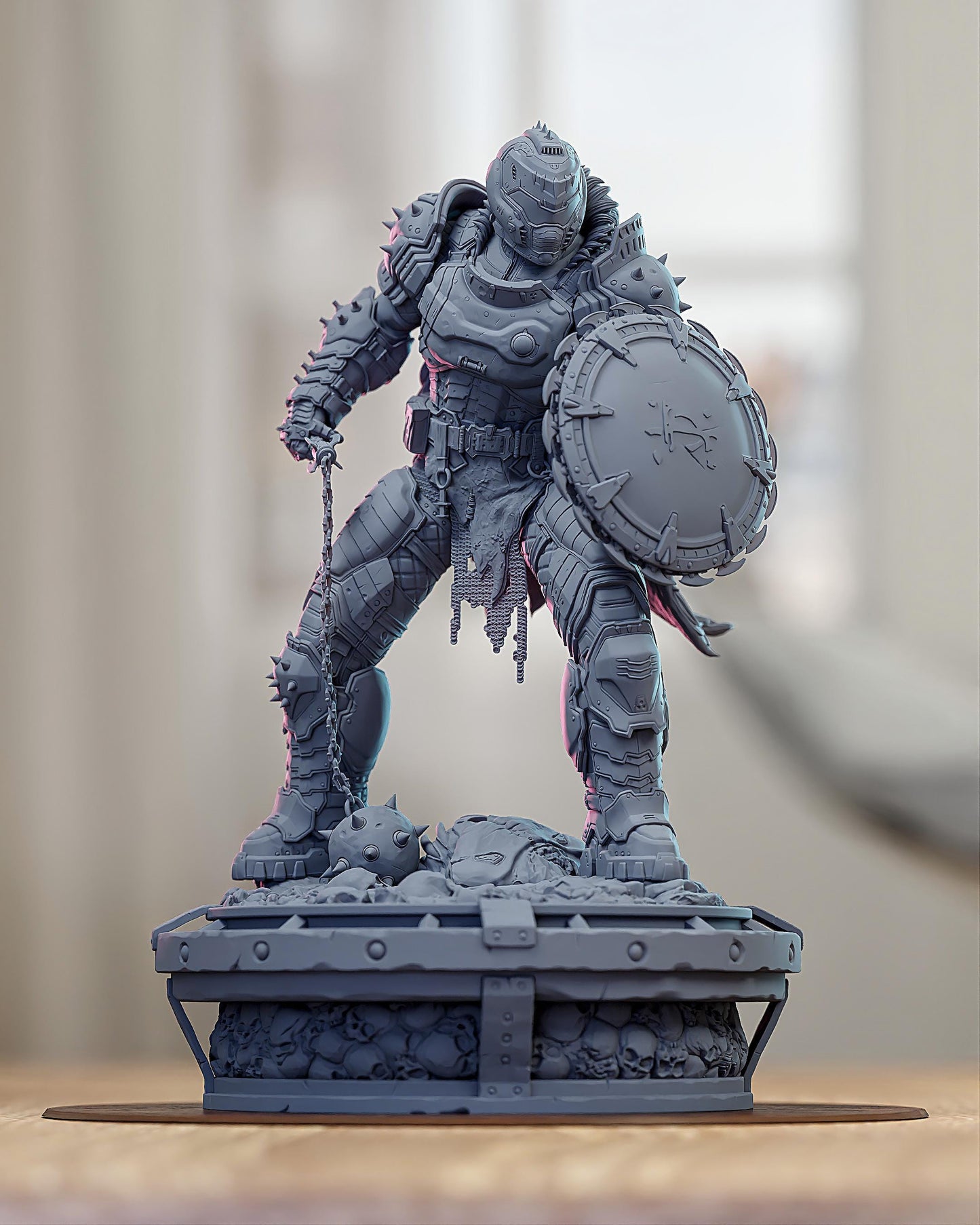 Armored Warrior Resin Statue – Painted & Unpainted DIY Kit – 1/8 and 1/6 Scale – by Bulkamancer – photo 1