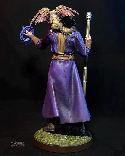 Fantasy Mage Resin Statue and Model Kit – Painted or Unpainted – 1/8 and 1/6 Scale – by Bulkamancers – Clear Magic Effect – photo 4