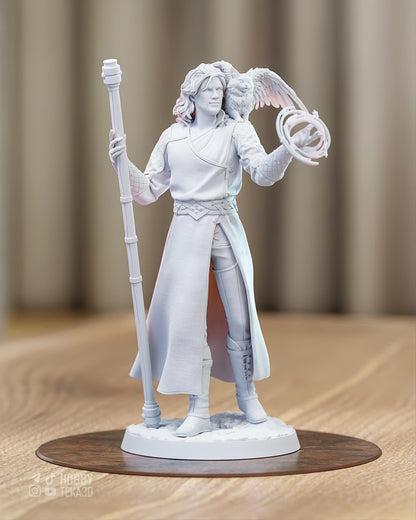 Fantasy Mage Resin Statue and Model Kit – Painted or Unpainted – 1/8 and 1/6 Scale – by Bulkamancers – Clear Magic Effect – photo 3