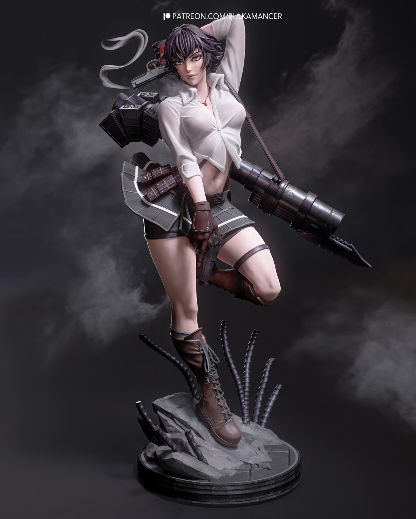 Anime Mecha Engineer Resin Statue and DIY Kit – Painted or Unpainted – 1/8 and 1/6 Scale – by Bulkamancers – Heavy Gear – photo 2