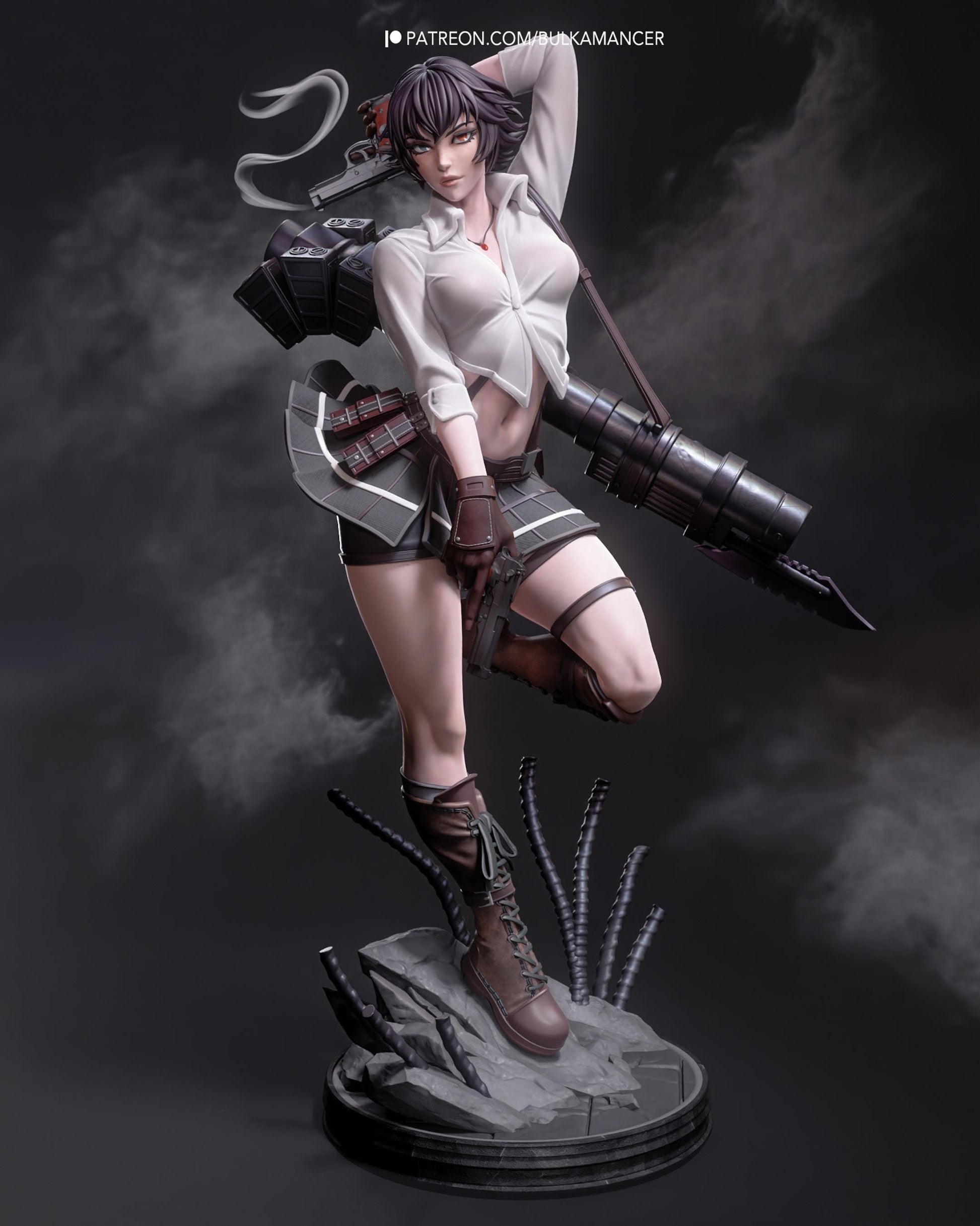 Anime Mecha Engineer Resin Statue and DIY Kit – Painted or Unpainted – 1/8 and 1/6 Scale – by Bulkamancers – Heavy Gear – photo 2