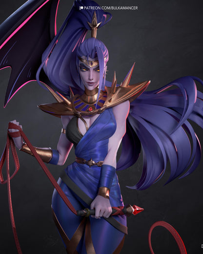 Winged Demon Sorceress Resin Statue and DIY Kit – Painted or Unpainted – 1/8 and 1/6 Scale – by Bulkamancers – Whip and Horns – photo 2