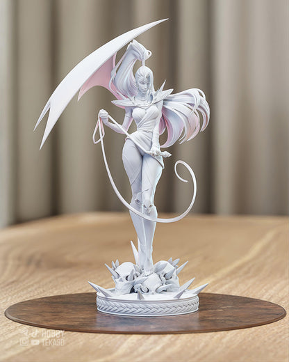 Winged Demon Sorceress Resin Statue and DIY Kit – Painted or Unpainted – 1/8 and 1/6 Scale – by Bulkamancers – Whip and Horns – photo 1