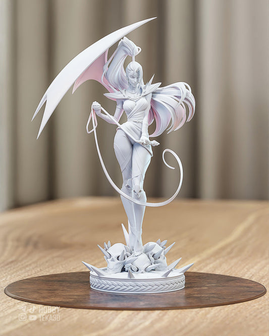 Winged Demon Sorceress Resin Statue and DIY Kit – Painted or Unpainted – 1/8 and 1/6 Scale – by Bulkamancers – Whip and Horns – photo 1