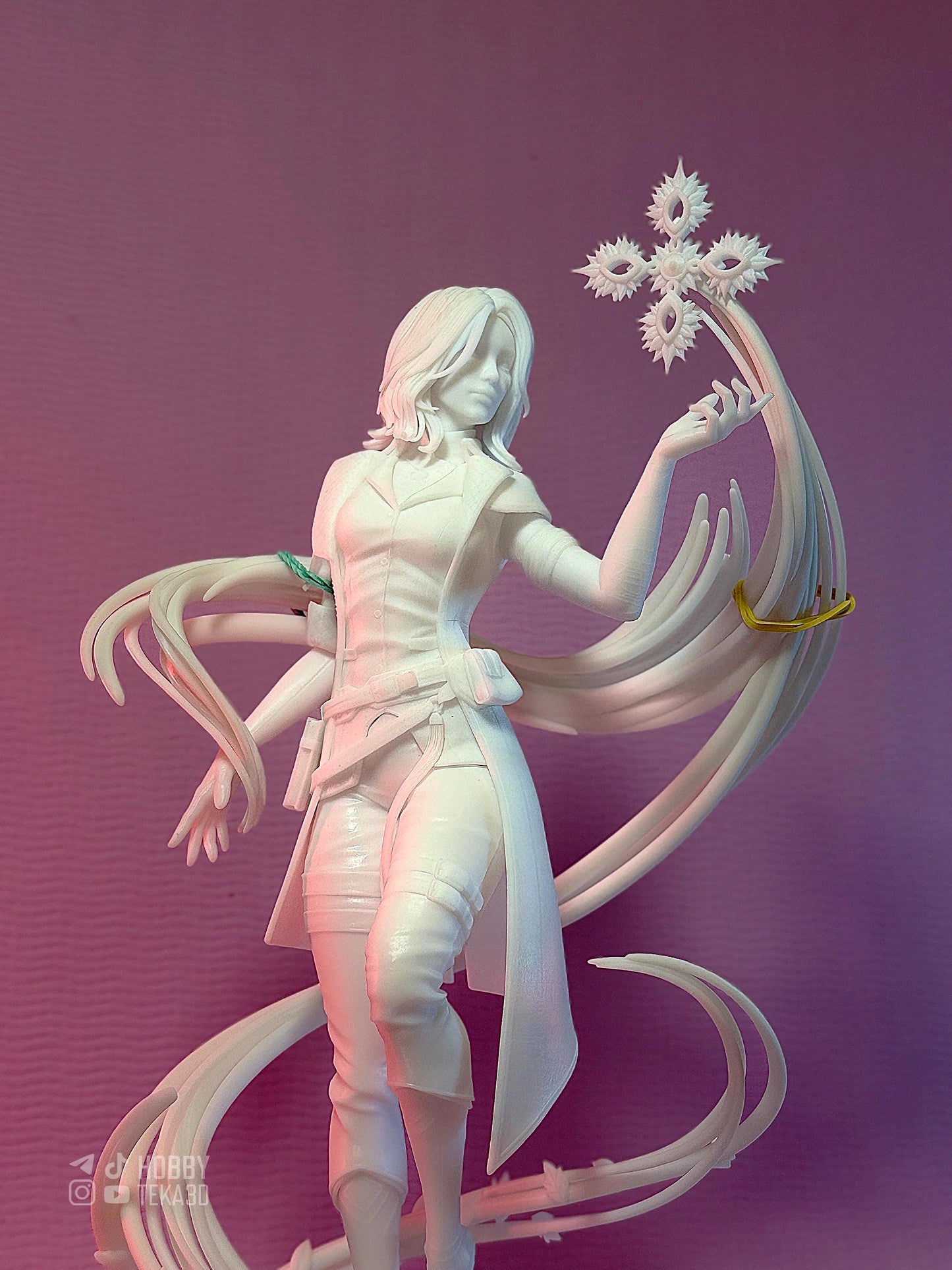 Elemental Sorceress Resin Statue and DIY Kit – Painted or Unpainted – 1/8 and 1/6 Scale – by Bulkamancer – Clear Blue Wind – photo 6