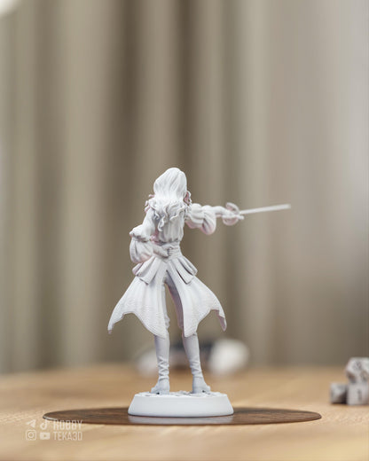 Gothic Duelist Resin Statue and DIY Kit - Painted or Unpainted - 1/8 and 1/6 Scale - by Bulkamancer - Rapier Figure – photo 2