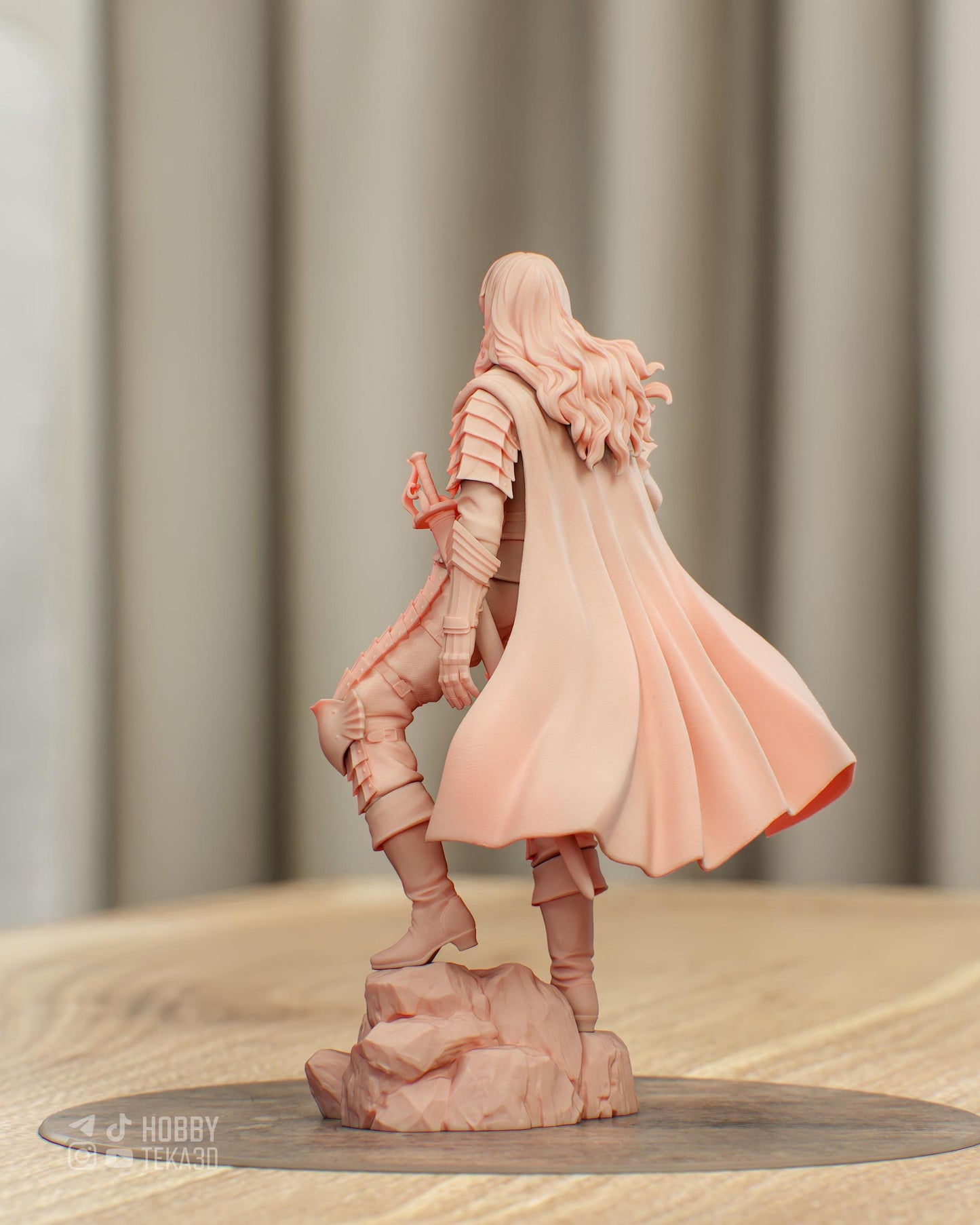 Dark Fantasy Knight Resin Statue and DIY Kit - Painted or Unpainted - 1/8 and 1/6 Scale - by Bulkamancer - Rock Base – photo 3