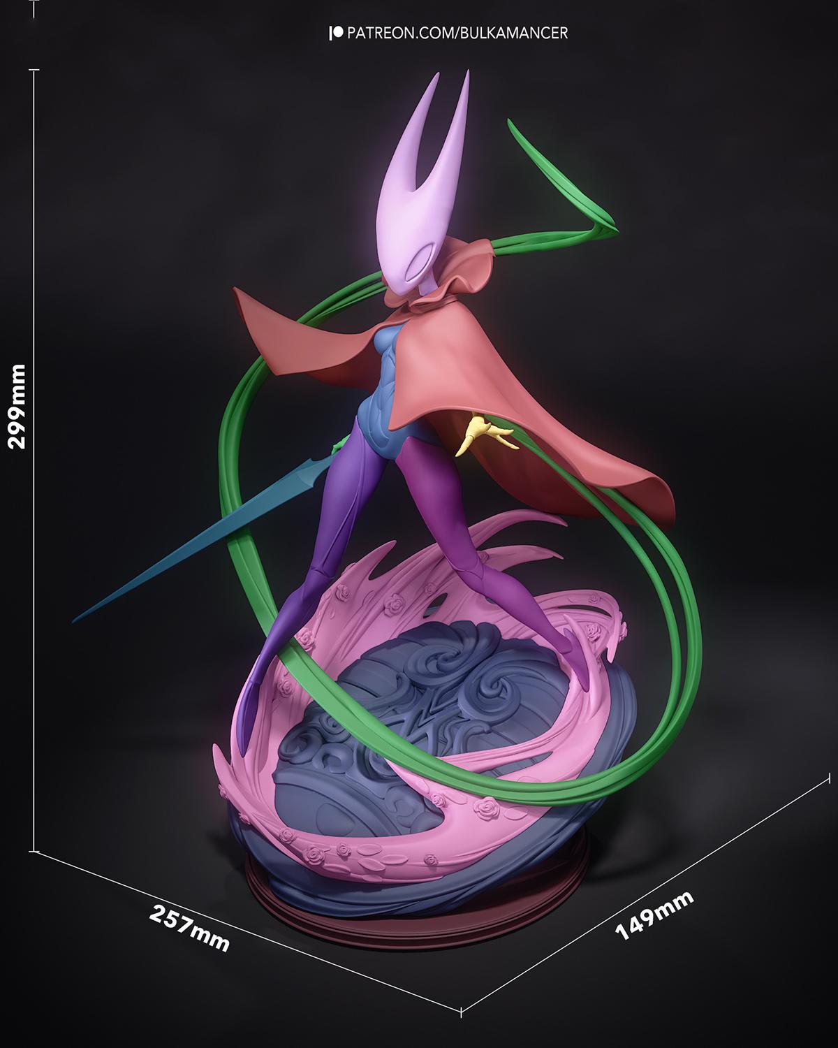 Painted or Unpainted Swordswoman Resin Figure – 1/8 and 1/6 Scale by Bulkamancer, Red Cape and Clear Effects – photo 13
