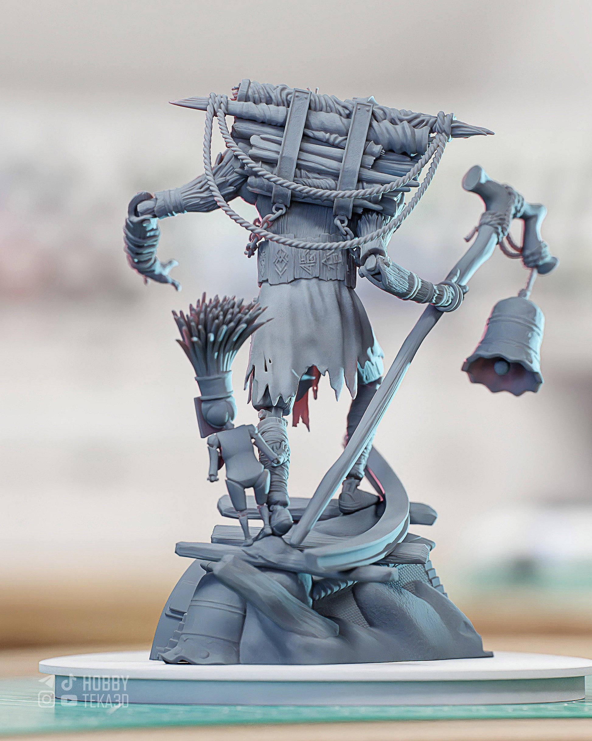 Dark Fantasy Shaman Resin Statue and DIY Kit – Painted or Unpainted – 1/8 and 1/6 Scale – by Bulkamancer – Lantern Keeper – photo 2
