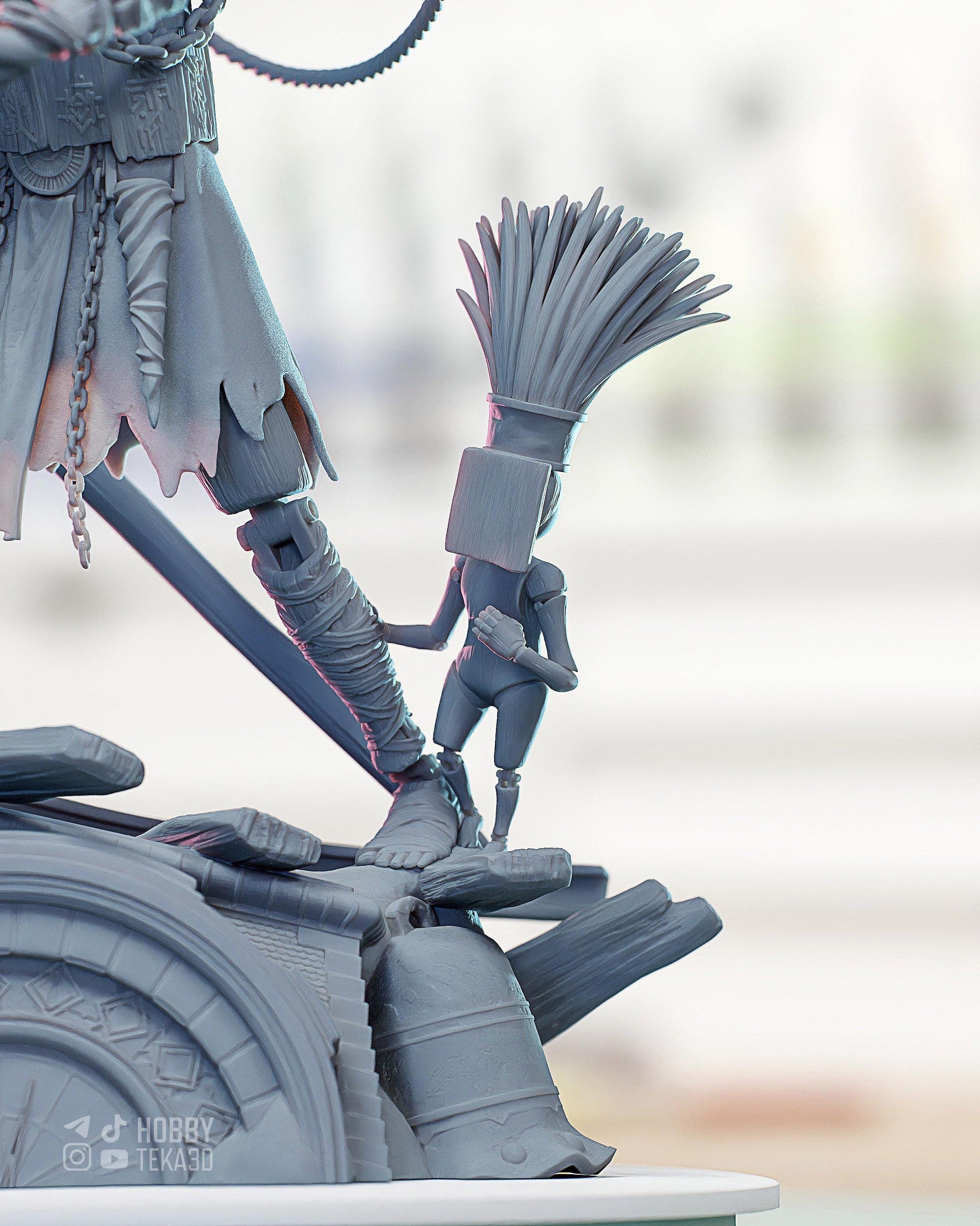 Dark Fantasy Shaman Resin Statue and DIY Kit – Painted or Unpainted – 1/8 and 1/6 Scale – by Bulkamancer – Lantern Keeper – photo 4