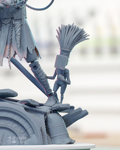 Dark Fantasy Shaman Resin Statue and DIY Kit – Painted or Unpainted – 1/8 and 1/6 Scale – by Bulkamancer – Lantern Keeper – photo 4