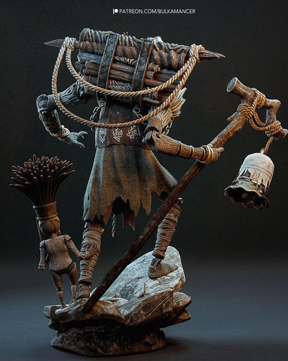 Dark Fantasy Shaman Resin Statue and DIY Kit – Painted or Unpainted – 1/8 and 1/6 Scale – by Bulkamancer – Lantern Keeper – photo 3