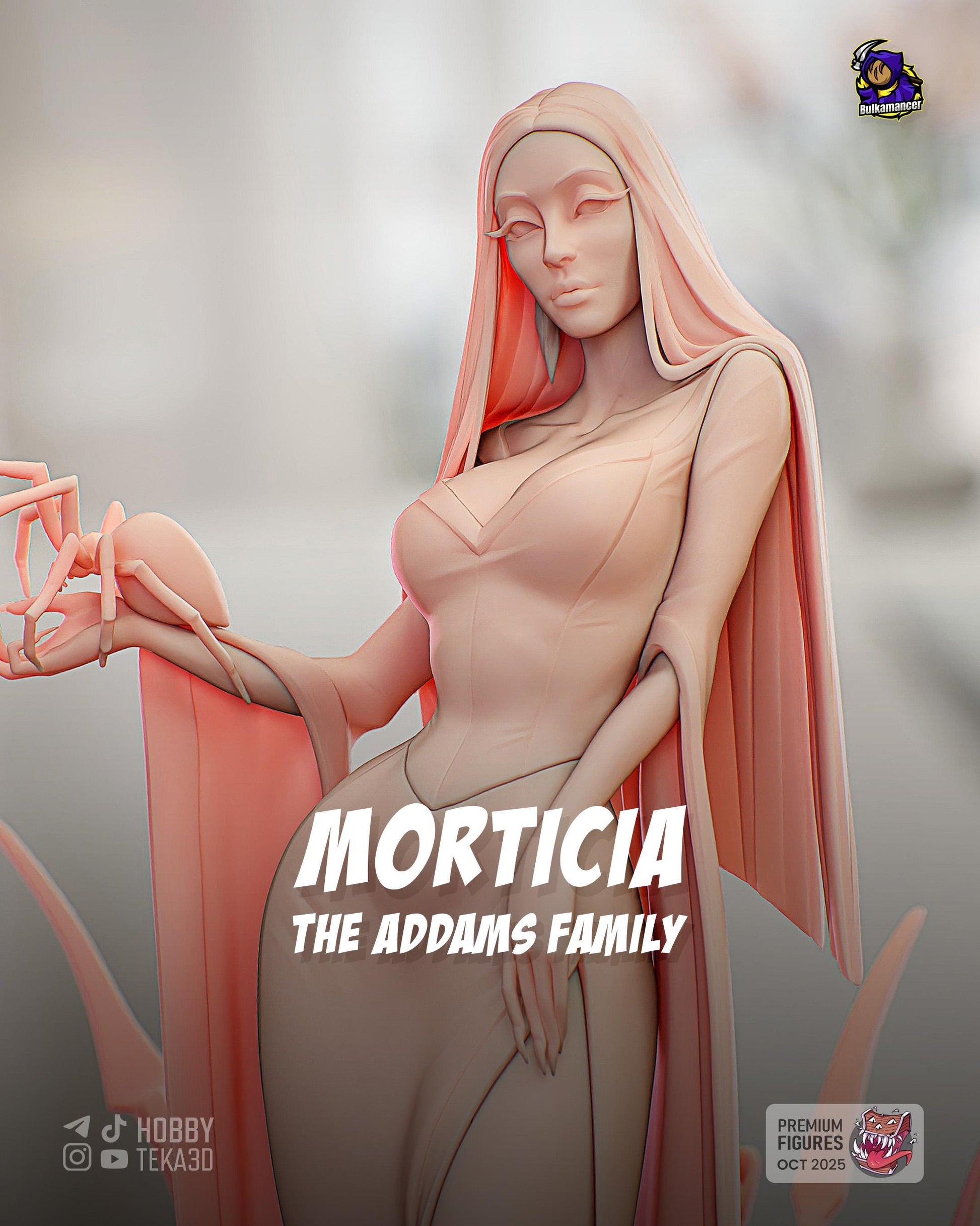 Gothic Matriarch Resin Statue and DIY Kit – Painted or Unpainted – 1/8 and 1/6 Scale – Elegant Dark Dress Figure – photo 1