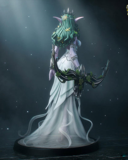 Forest Elf Priestess Resin Statue and DIY Kit – Painted or Unpainted – 1/8 and 1/6 Scale – by Bulkamancers – Leaf Crown – photo 5