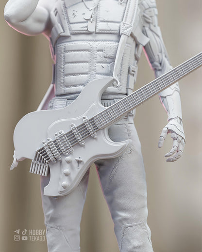Neon Rocker Resin Statue and DIY Kit – Painted or Unpainted – 1/8 and 1/6 Scale – by CA3D – Guitar Figure – photo 7