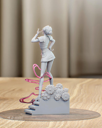 Anime Pop Idol Resin Statue and DIY Kit – Painted or Unpainted – 1/8 and 1/6 Scale – by Bulkamancer – Clear Pink Ribbon – photo 4