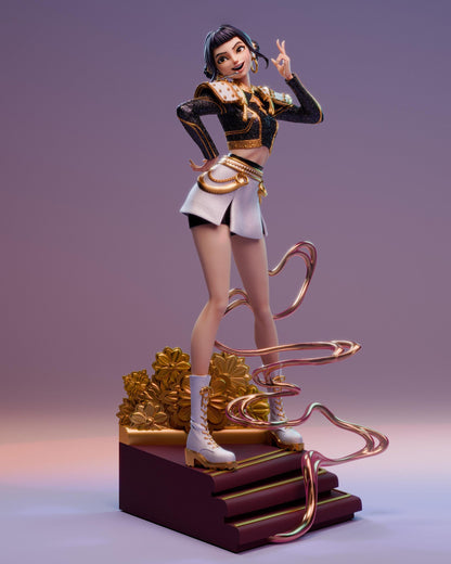 Anime Pop Idol Resin Statue and DIY Kit – Painted or Unpainted – 1/8 and 1/6 Scale – by Bulkamancer – Clear Pink Ribbon – photo 6