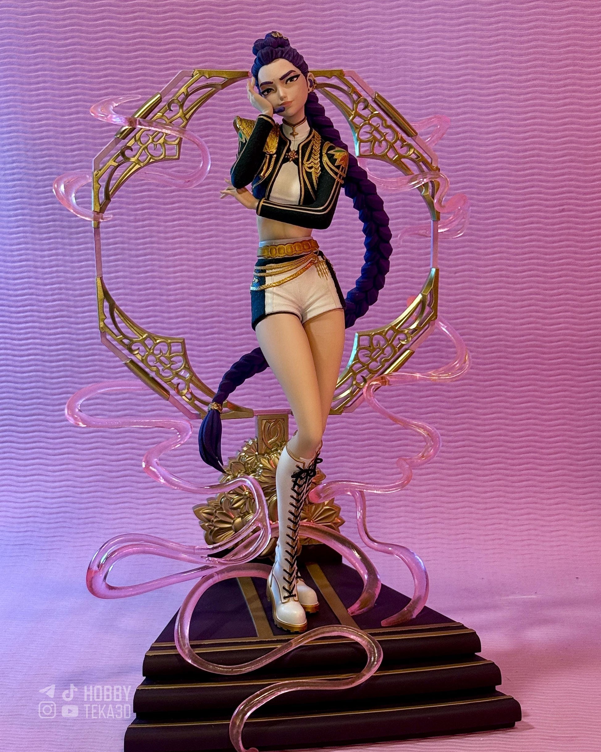 Anime Idol Dancer Resin Statue and DIY Kit – Painted or Unpainted – 1/8 and 1/6 Scale – by Bulkamancer – Clear Pink Ribbon – photo 5