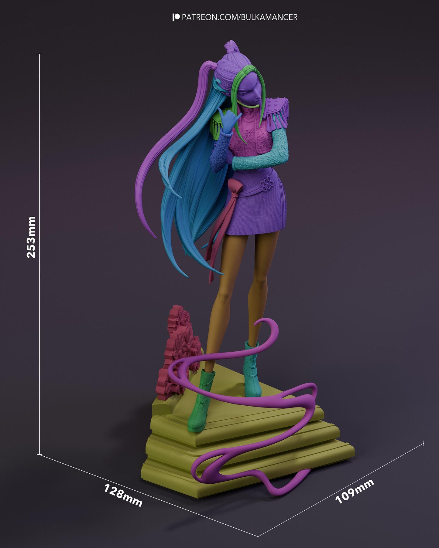 Painted or Unpainted Anime Pop Idol Resin Figure – 1/8 and 1/6 Scale by Bulkamancers, Clear Ribbon Effects – photo 14