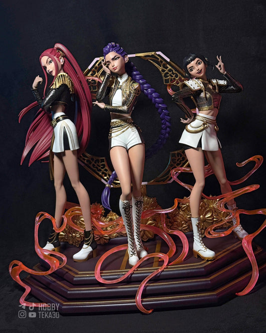 Painted or Unpainted Anime Pop Idol Resin Figure – 1/8 and 1/6 Scale by Bulkamancers, Clear Ribbon Effects – photo 1