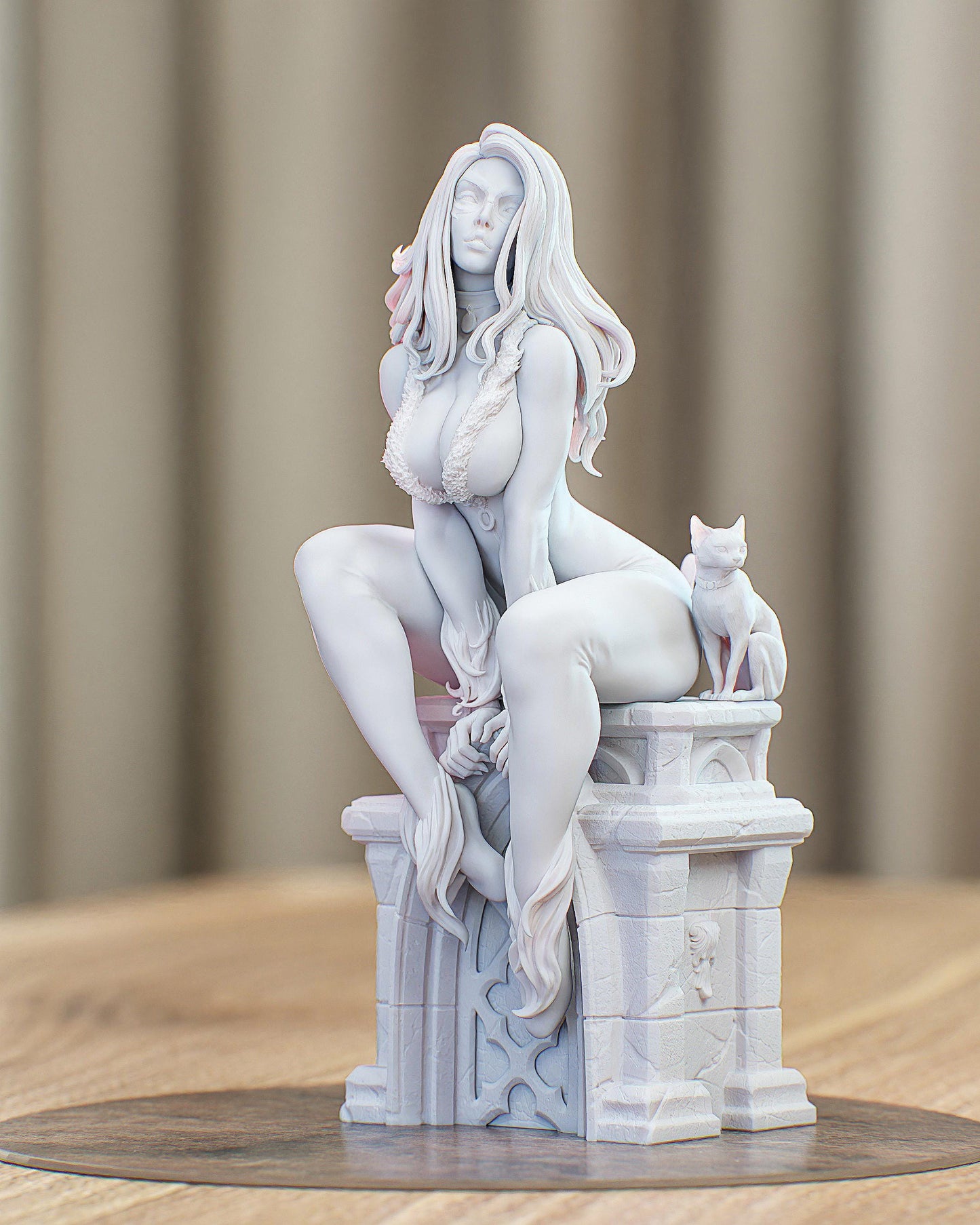 Masked Cat Burglar Resin Statue and DIY Kit – Painted or Unpainted – 1/8 and 1/6 Scale – by CA3D – Cat Companion – photo 2