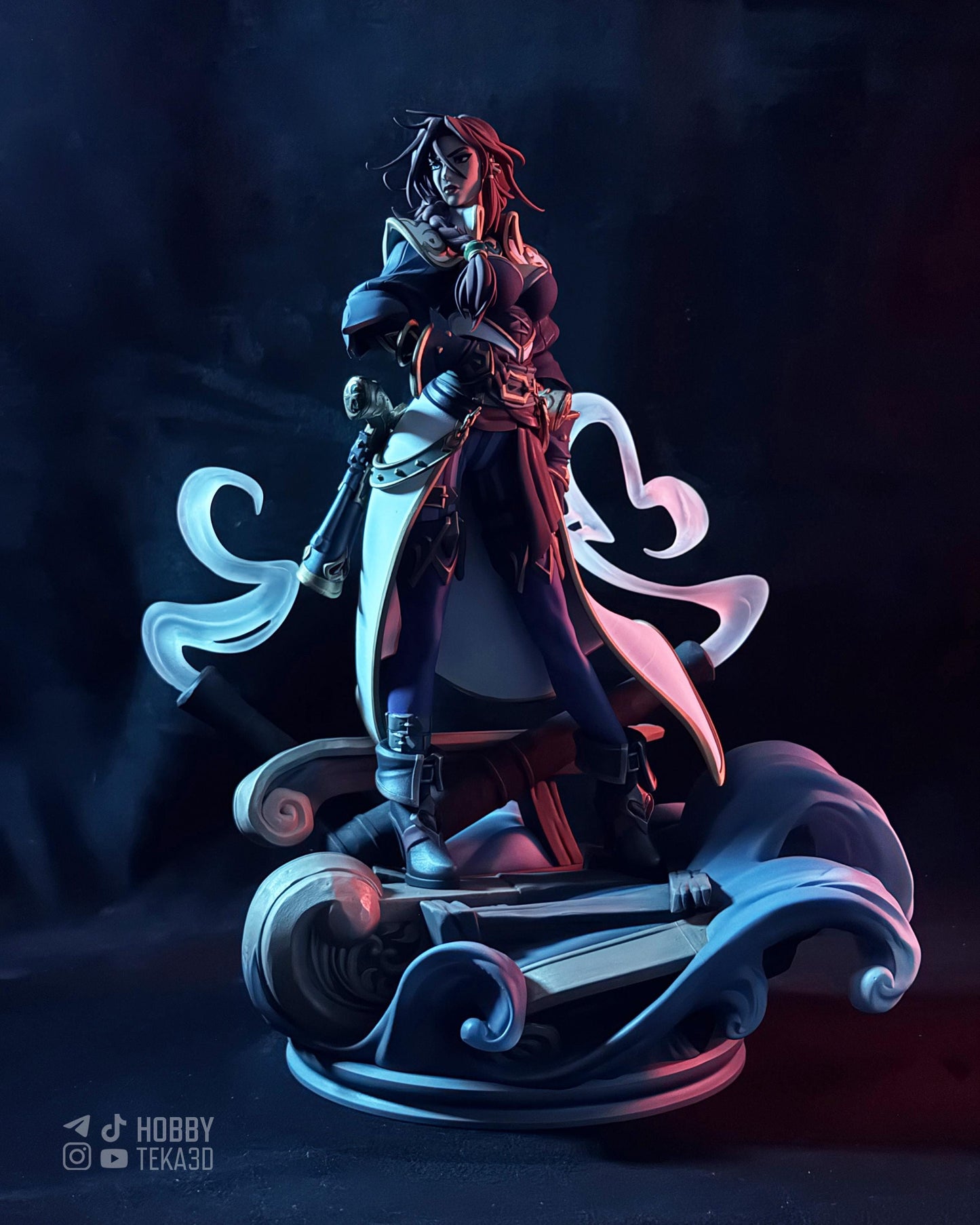 Sea Rogue Resin Statue and DIY Kit – Painted or Unpainted – 1/8 and 1/6 Scale – by Bulkamancers – Clear Wave Ship Base – photo 7