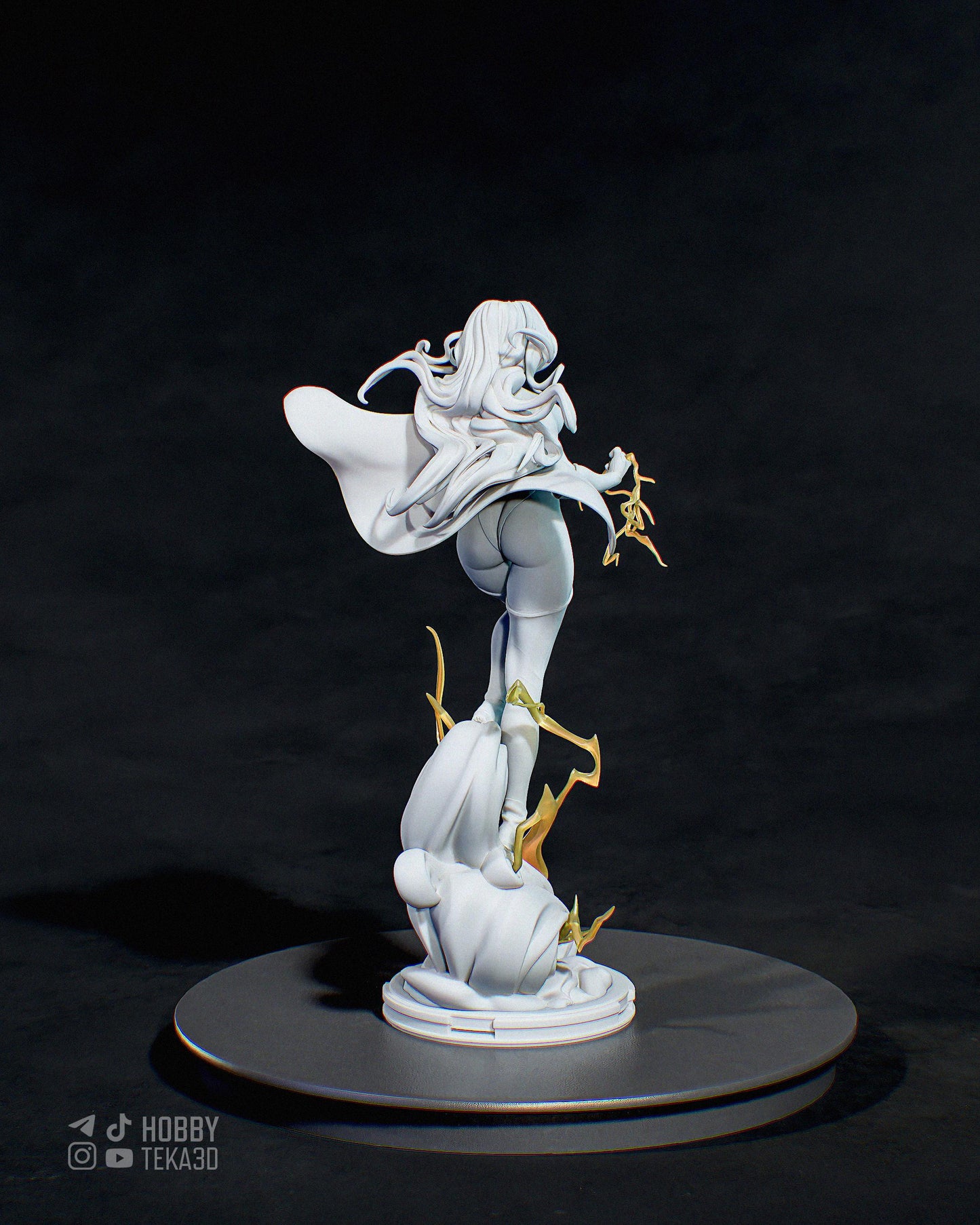 Comic Heroine Resin Statue and DIY Kit – Painted or Unpainted – 1/8 and 1/6 Scale – by Bulkamancers – Clear Lightning Effects – photo 2