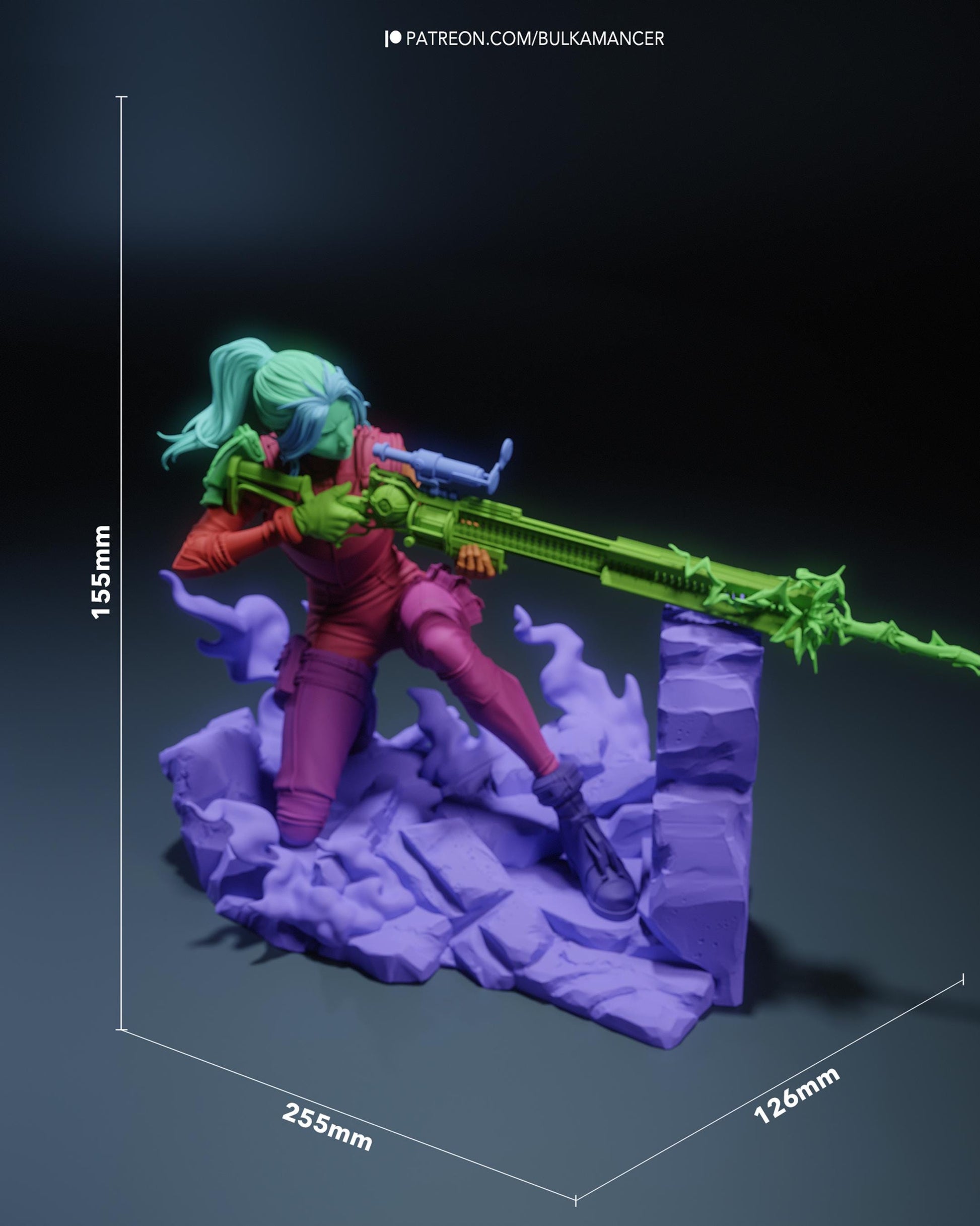 Steampunk Sharpshooter Resin Statue and DIY Kit - Painted or Unpainted - 1/8 and 1/6 Scale - by Bulkamancer - Blue Shot – photo 13