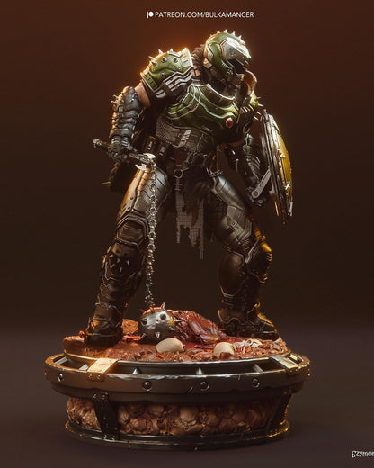 Armored Warrior Resin Statue – Painted & Unpainted DIY Kit – 1/8 and 1/6 Scale – by Bulkamancer – photo 4