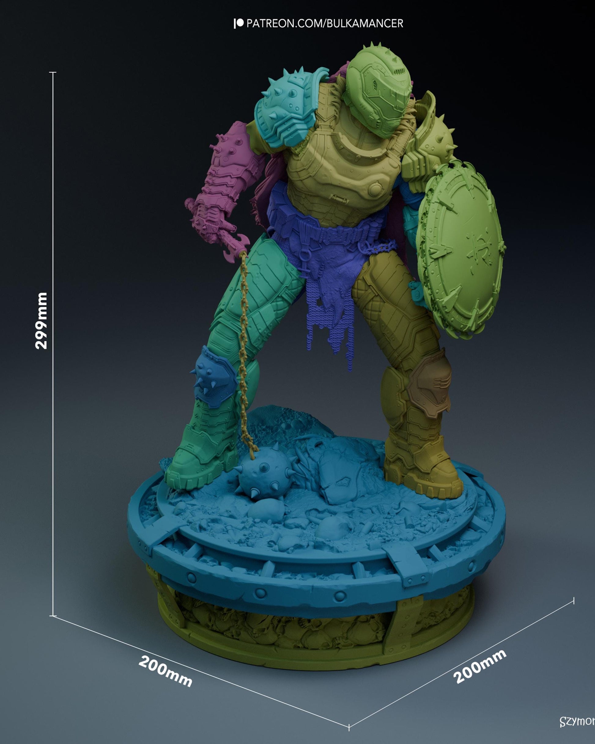 Armored Warrior Resin Statue – Painted & Unpainted DIY Kit – 1/8 and 1/6 Scale – by Bulkamancer – photo 7