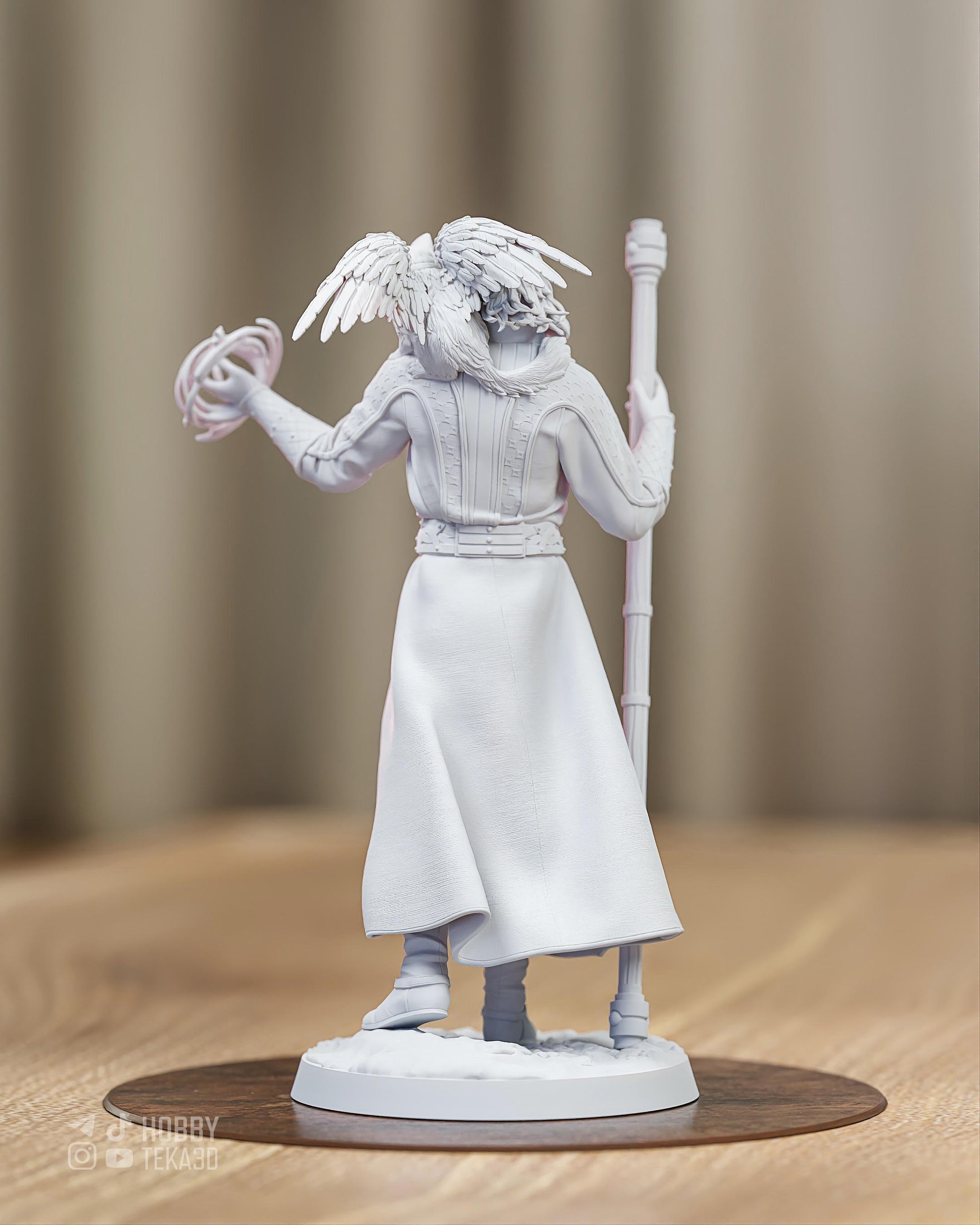 Fantasy Mage Resin Statue and Model Kit – Painted or Unpainted – 1/8 and 1/6 Scale – by Bulkamancers – Clear Magic Effect – photo 5