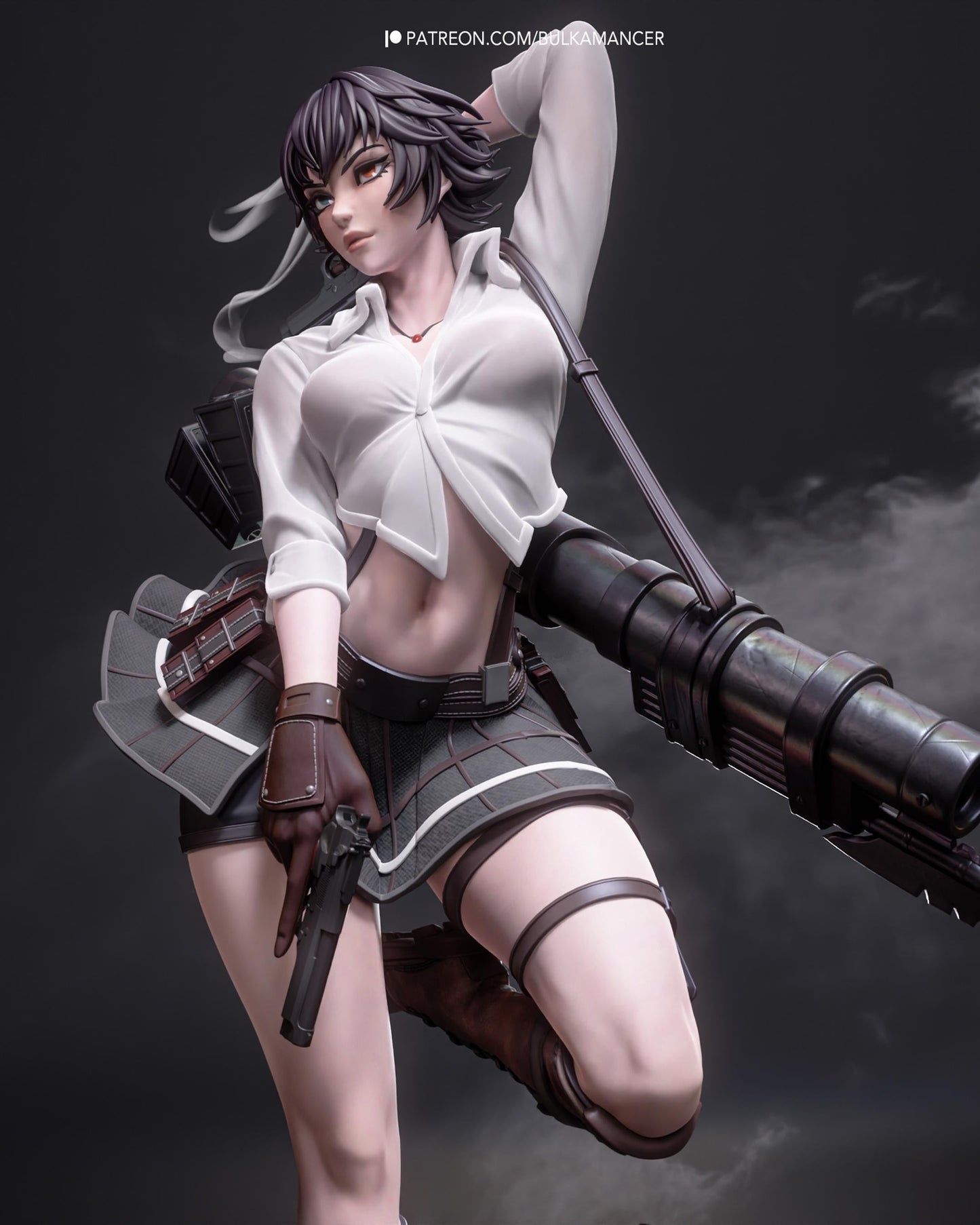 Anime Mecha Engineer Resin Statue and DIY Kit – Painted or Unpainted – 1/8 and 1/6 Scale – by Bulkamancers – Heavy Gear – photo 3