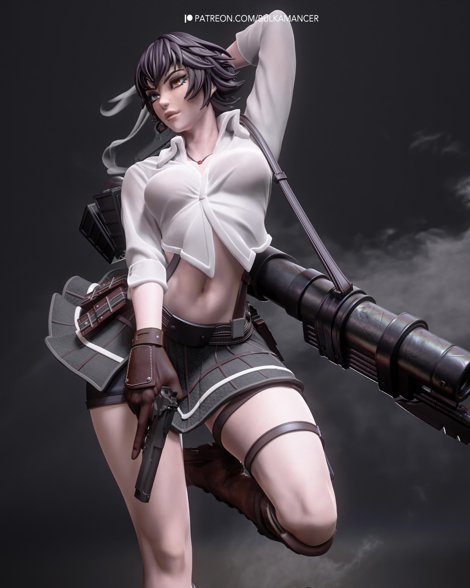 Anime Mecha Engineer Resin Statue and DIY Kit – Painted or Unpainted – 1/8 and 1/6 Scale – by Bulkamancers – Heavy Gear – photo 3