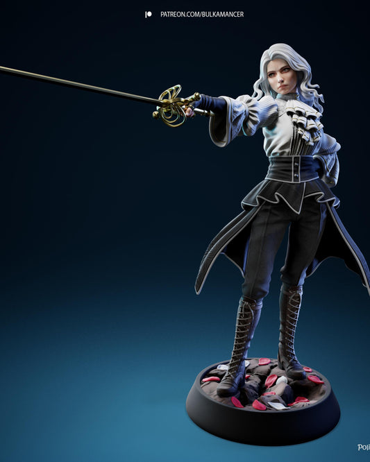 Gothic Duelist Resin Statue and DIY Kit - Painted or Unpainted - 1/8 and 1/6 Scale - by Bulkamancer - Rapier Figure – photo 1