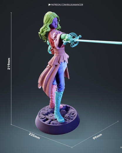 Gothic Duelist Resin Statue and DIY Kit - Painted or Unpainted - 1/8 and 1/6 Scale - by Bulkamancer - Rapier Figure – photo 11