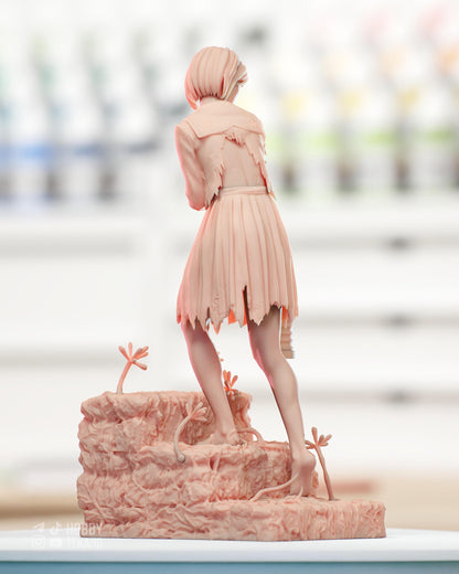 Horror Student Resin Statue and DIY Kit - Painted or Unpainted - 1/8 and 1/6 Scale - by Bulkamancer - Red Tendril Base – photo 2