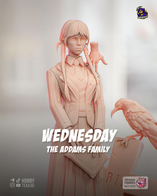 Gothic Schoolgirl Resin Statue and DIY Kit – Painted or Unpainted – 1/8 and 1/6 Scale – Braided Figure – photo 1