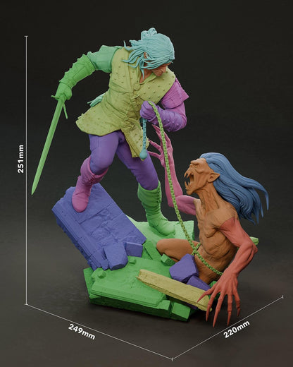 Dark Fantasy Beast Hunter Resin Statue and DIY Kit – Painted or Unpainted – 1/8 and 1/6 Scale – by Bulkamancer – Monster Battle – photo 5