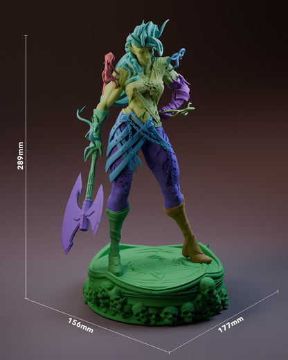 Horned Fantasy Warrior Resin Statue and DIY Kit – Painted or Unpainted – 1/8 and 1/6 Scale – by Bulkamancer – Smoke Effects – photo 13