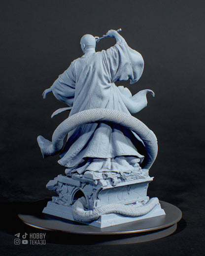 Dark Sorcerer Resin Statue and DIY Kit – Painted or Unpainted – 1/8 and 1/6 Scale – by Tanuki – Clear Green Magic Wand – photo 6