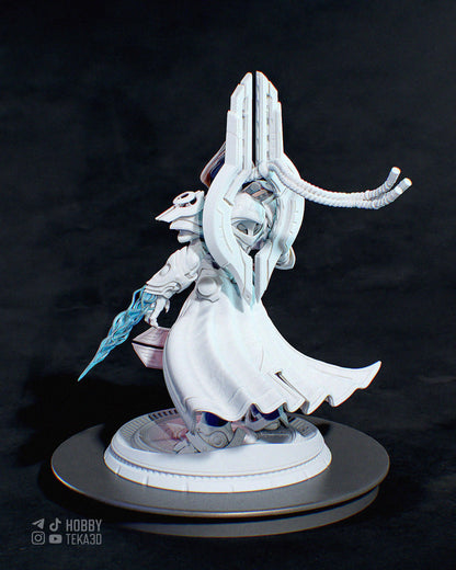 Sci Fi Alien Warrior Resin Statue and DIY Kit – Painted or Unpainted – 1/8 and 1/6 Scale – by Bulkamancers – Clear Blue Energy Blade – photo 6